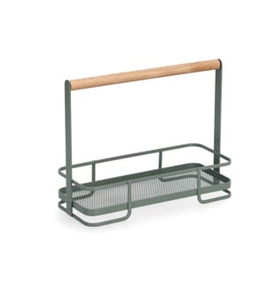 Carrying basket, metal/beech - sage