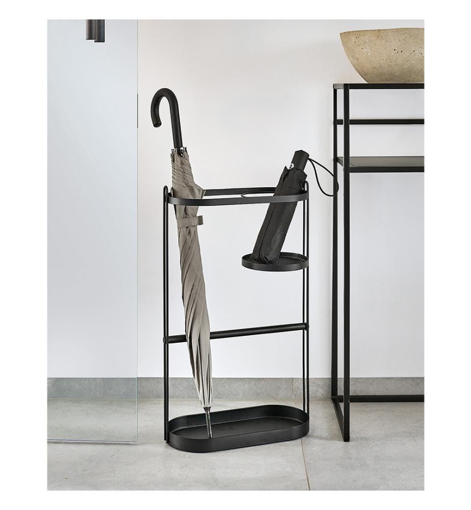 Umbrella stand, metal, black