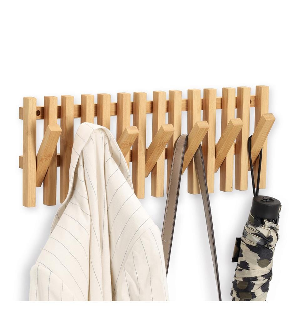 Wall coat rack, bamboo