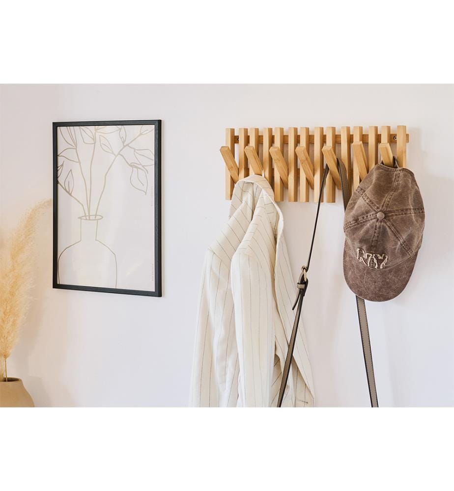 Wall coat rack, bamboo