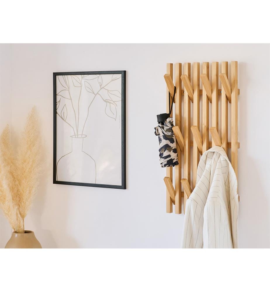 Wall coat rack, bamboo