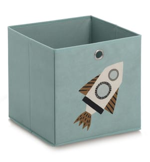 Rocket" storage box, fleece, petrol