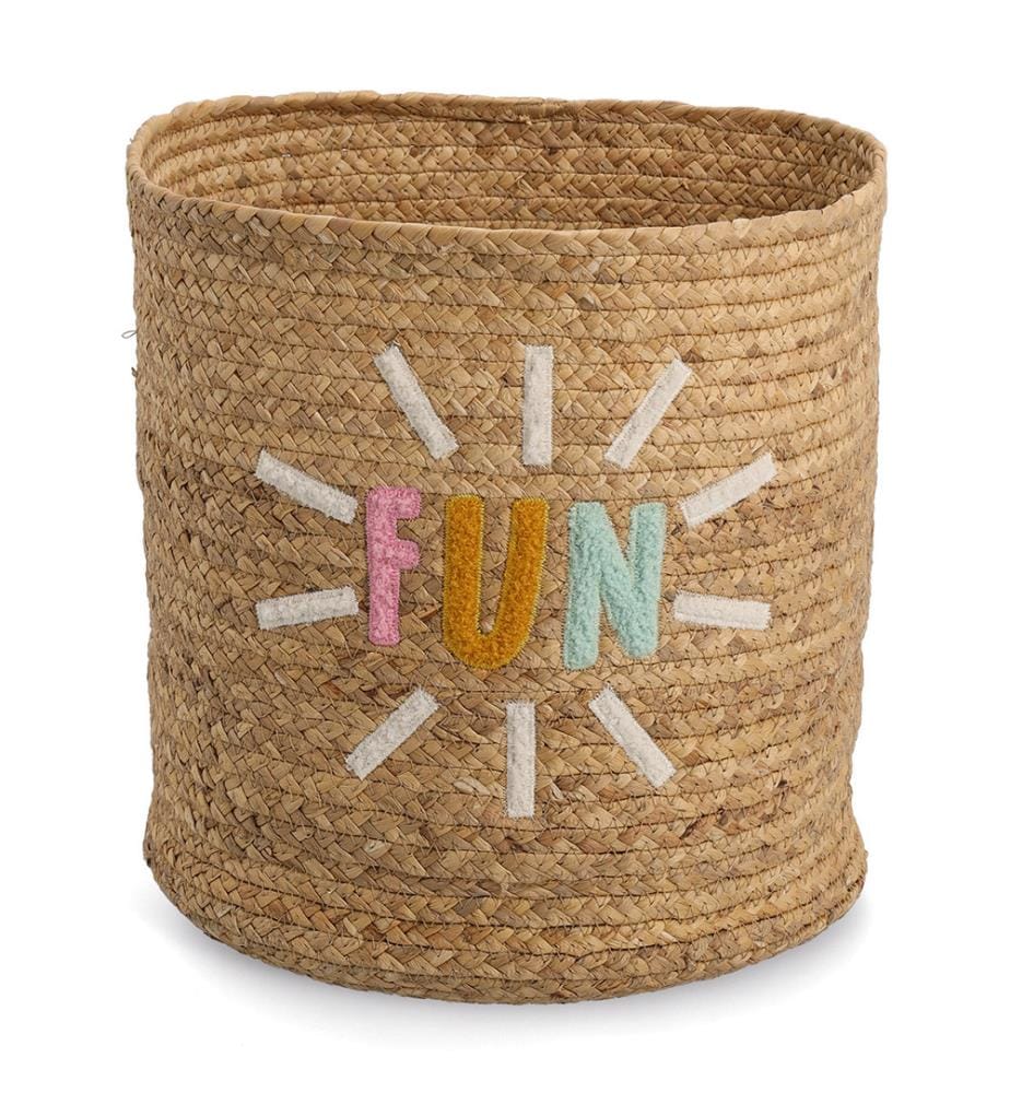 Fun" storage basket, water hyacinth