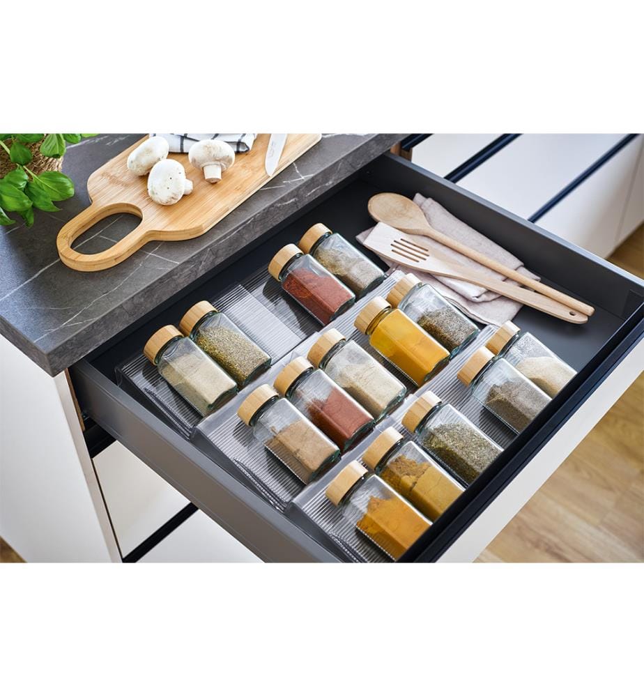 Spice jar drawer organizer set, 2 pcs,
