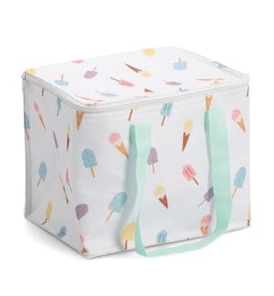 Kühltasche "Ice cream", Polyester/Kunststoff, weiss