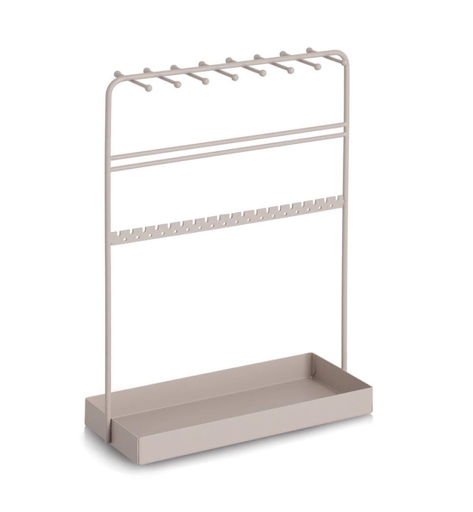 Jewelry organizer, metal, greige