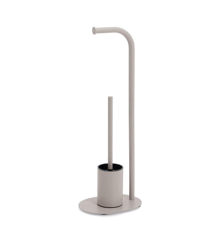 WC set, metal/plastic, greige