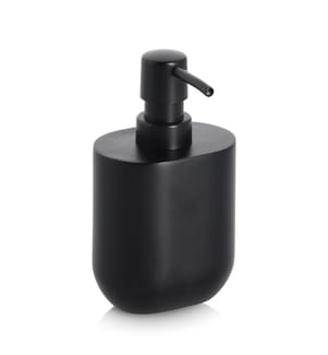 Soap dispenser, polyresin/plastic, black