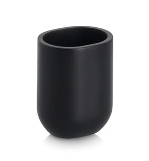Toothbrush tumbler, polyresin, black