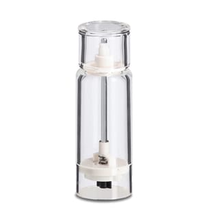 Salt/pepper mill, plastic, transparent