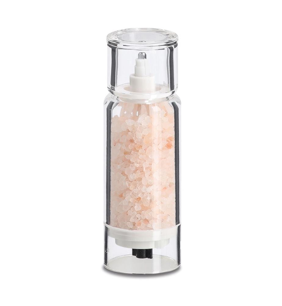 Salt/pepper mill, plastic, transparent