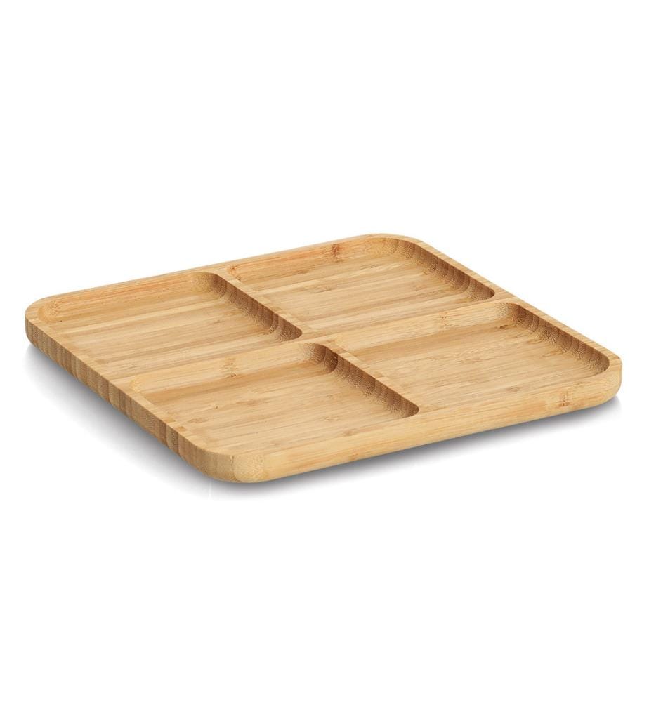 Snack plate, bamboo
