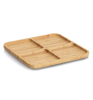 Snack plate, bamboo