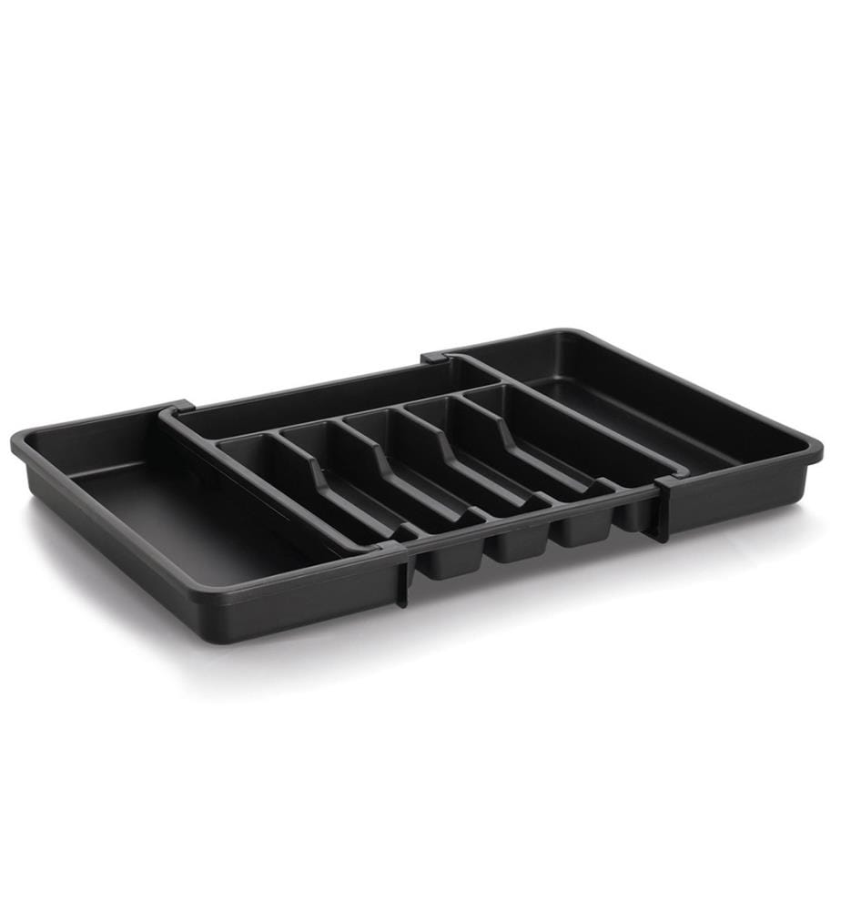 Range-couverts, extensible, plastique, noir