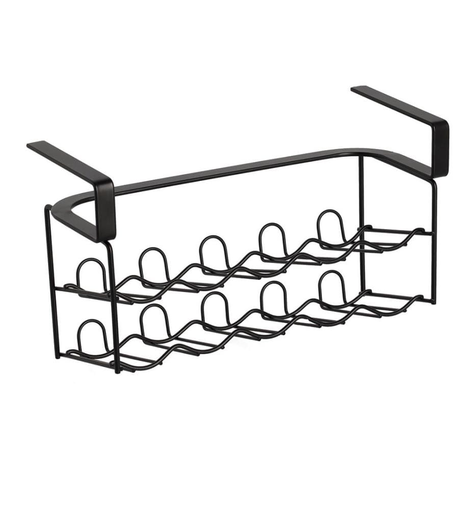 Spice jar rack, metal, black