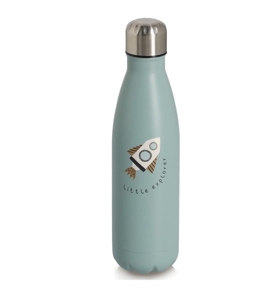 Trinkflasche "Rocket", 500 ml, Edelstahl, petrol