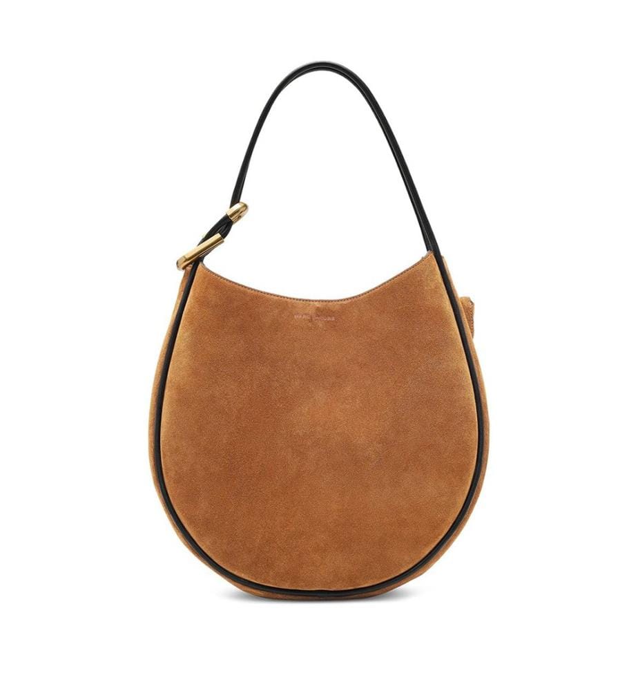 The Large Suede Dual Bag 'Copper' Handtasche - Hellbraun
