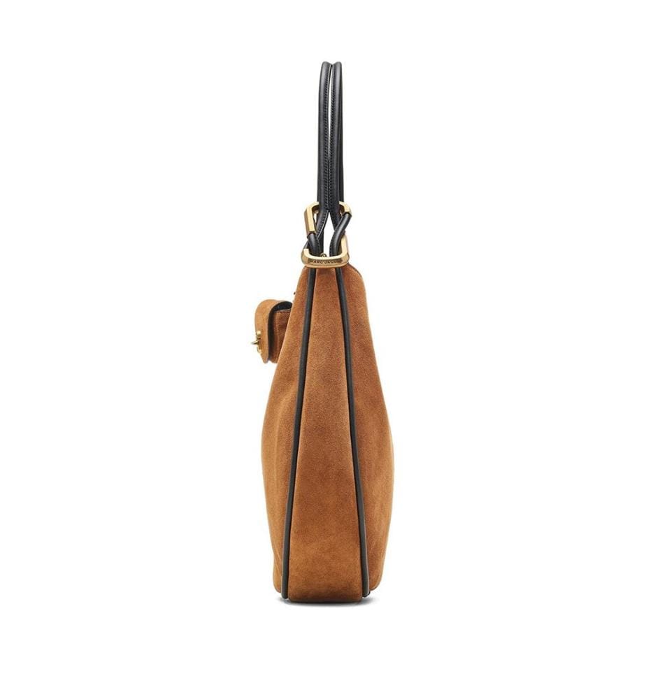 The Large Suede Dual Bag 'Copper' Handtasche - Hellbraun