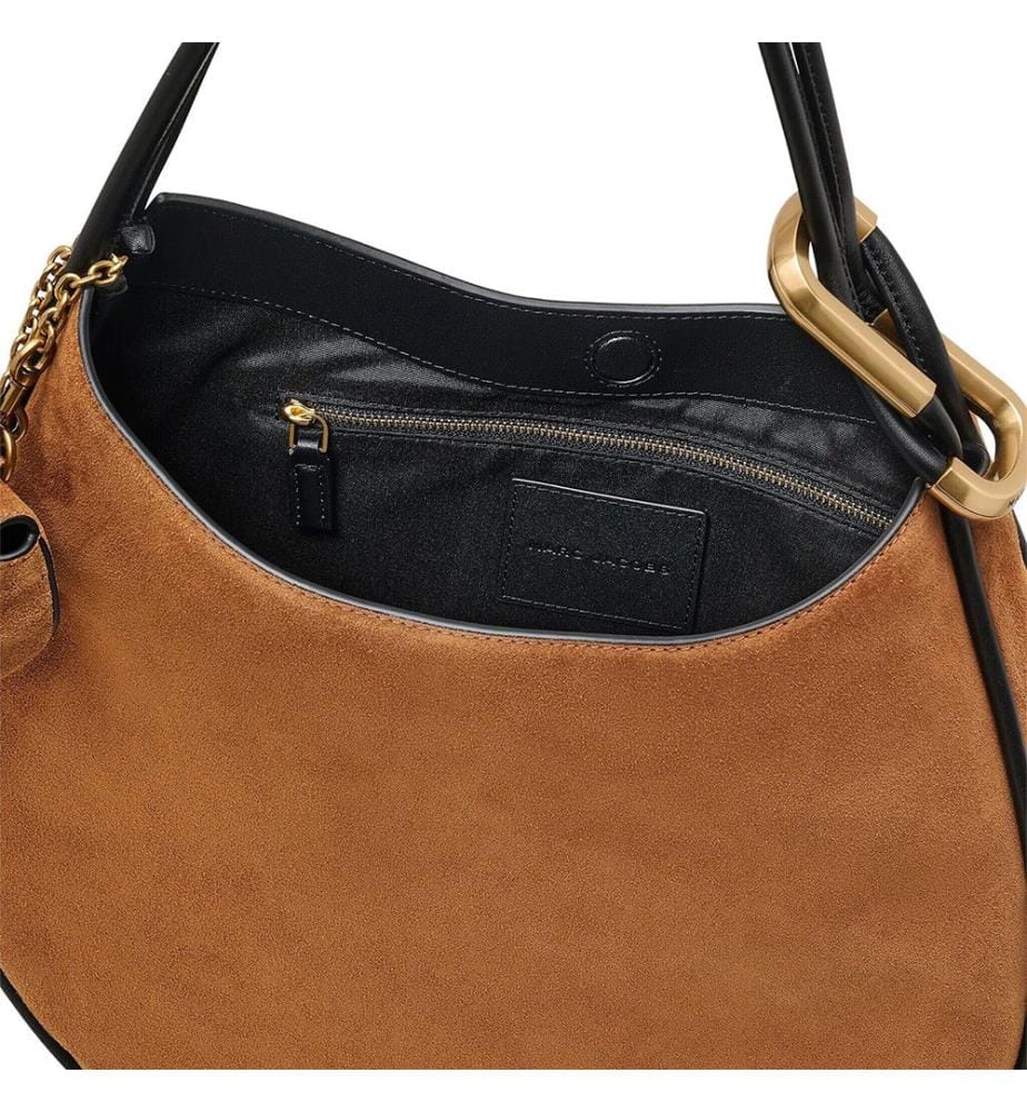 The Large Suede Dual Bag 'Copper' Handtasche - Hellbraun