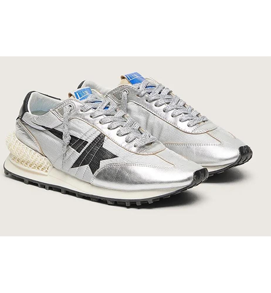 Baskets Marathon homme - Argent, noir