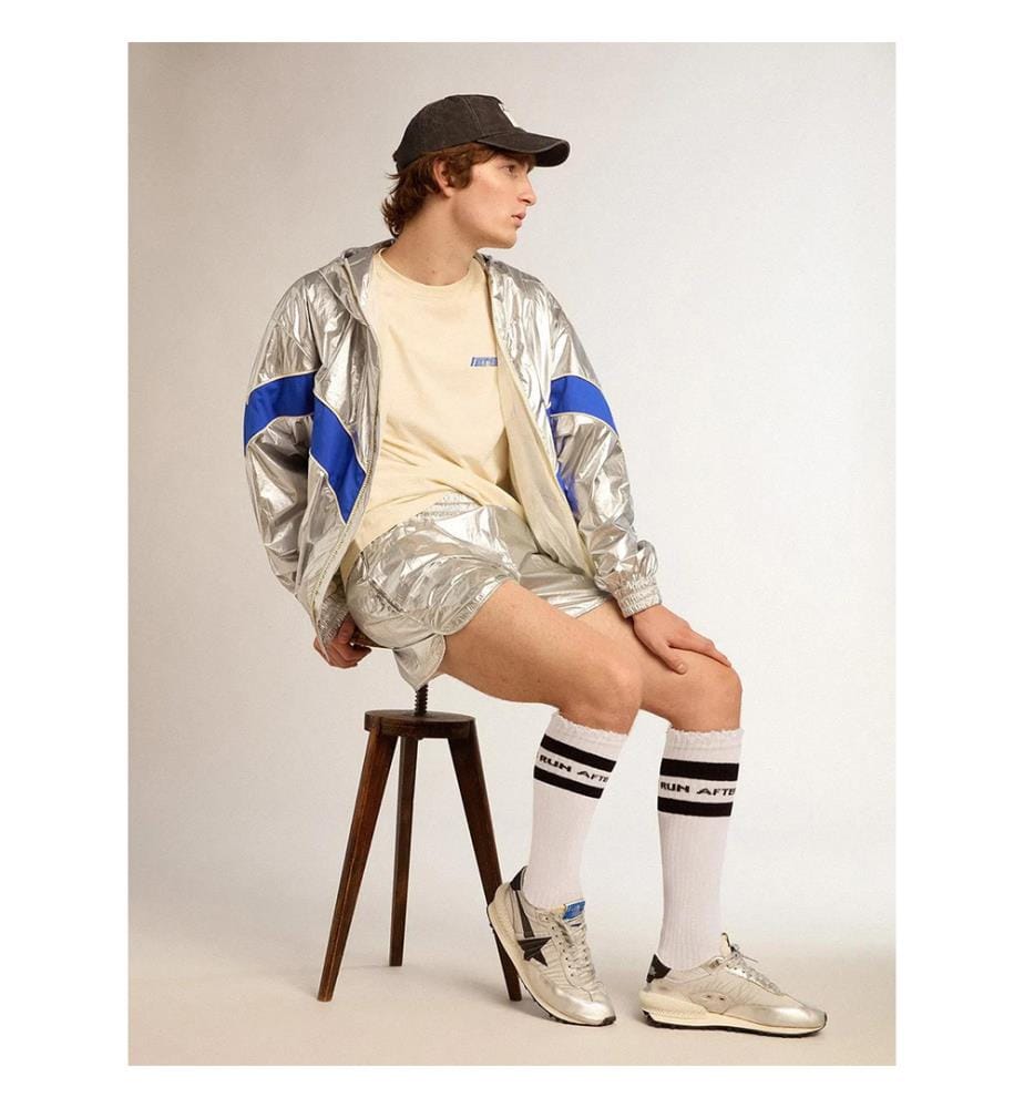 Baskets Marathon homme - Argent, noir