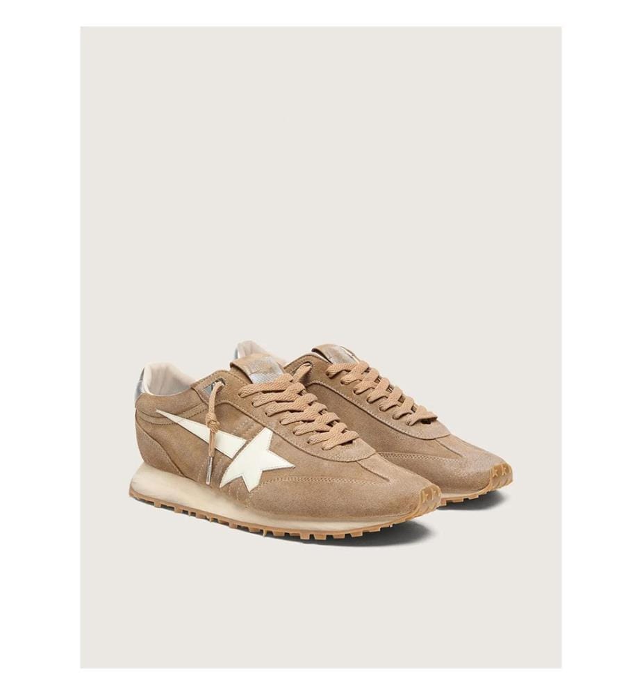 Baskets Marathon homme - Tabac, écru, argent