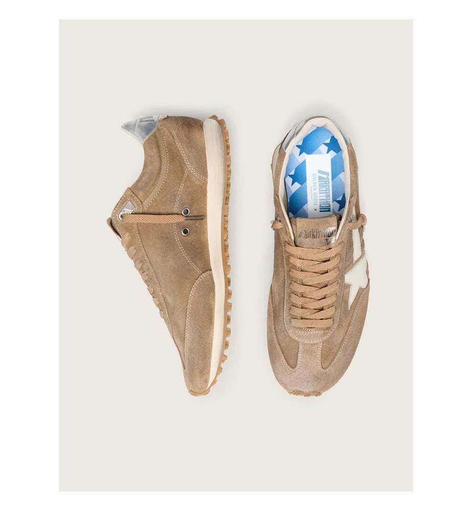 Baskets Marathon homme - Tabac, écru, argent