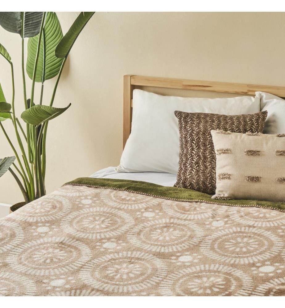 Oriane double blanket 180x220 cm - Beige