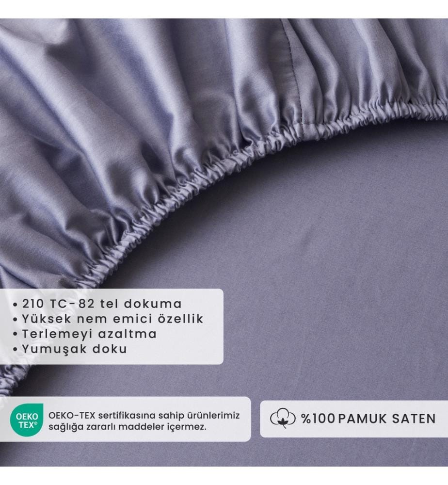 Fitted Sheet Supreme Basic double 160x200x35 cm - Blue