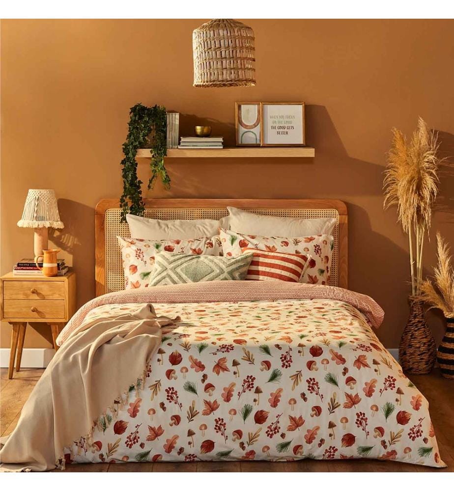 Housse de couette super king Callista 260x240 cm - Terracotta