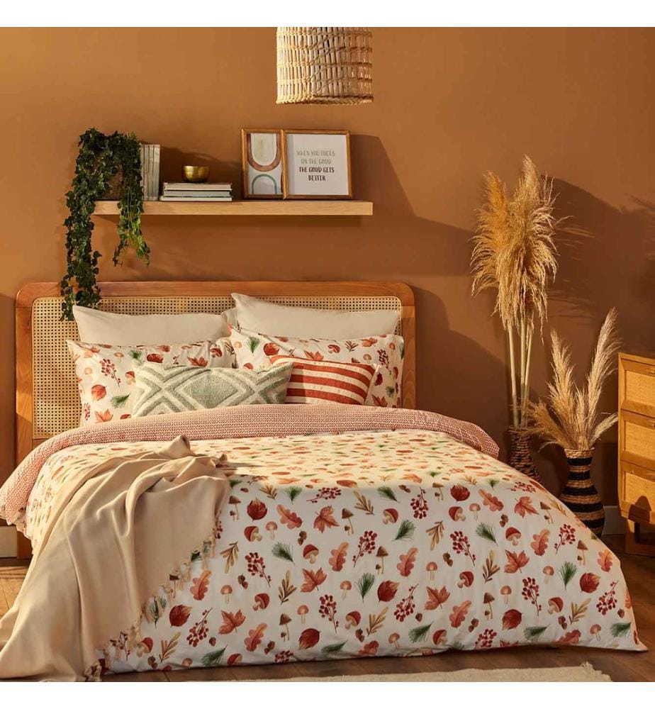 Housse de couette super king Callista 260x240 cm - Terracotta