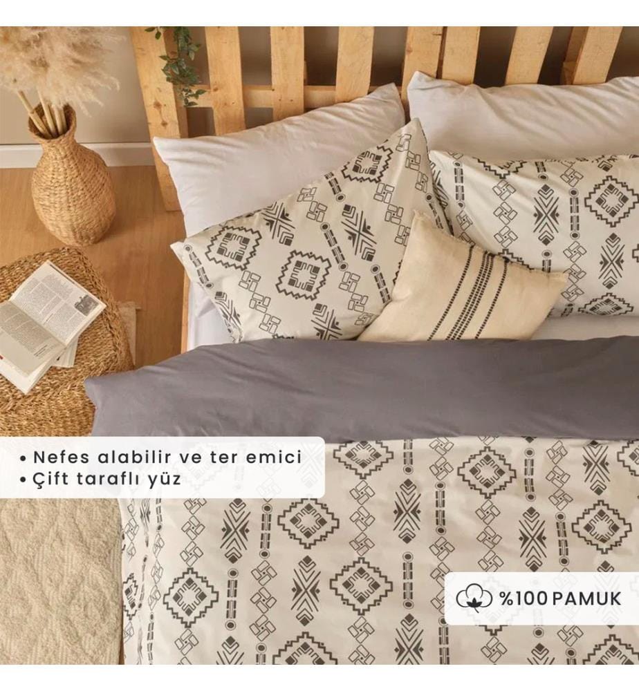 Housse de couette king size Blake 240x220 cm - Anthracite