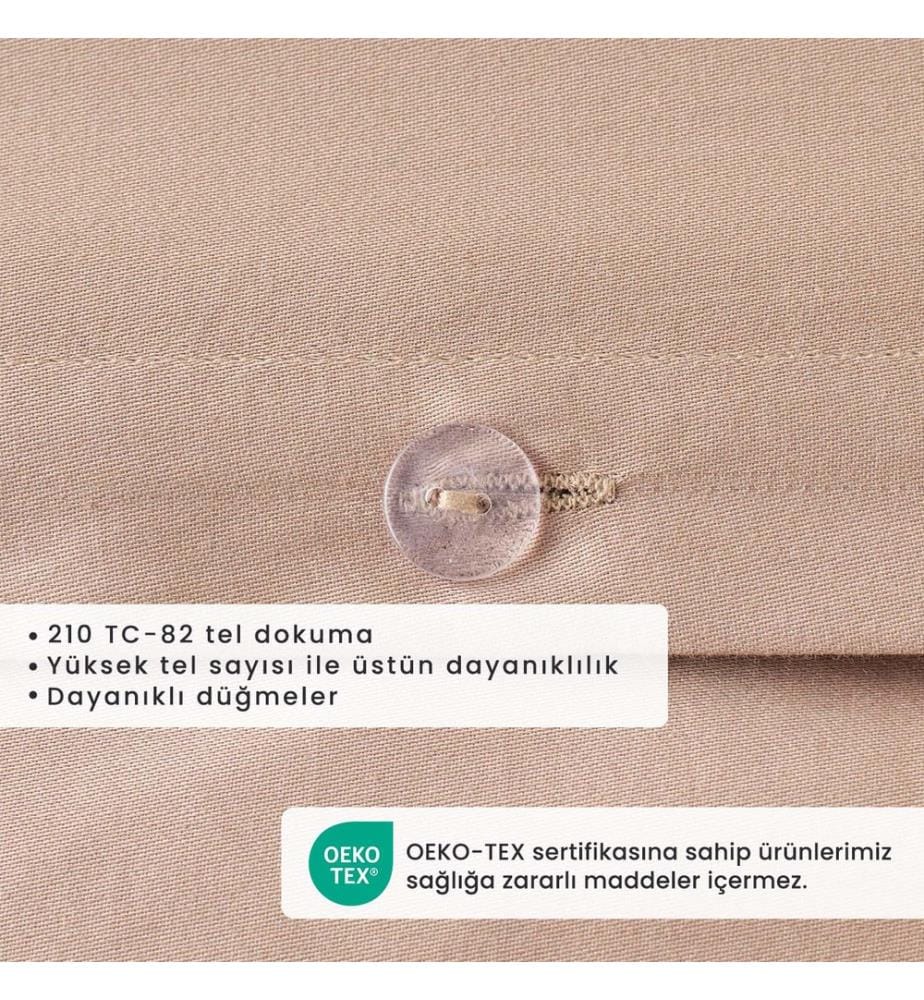 Housse de couette simple Supreme 160x220 cm - Vison