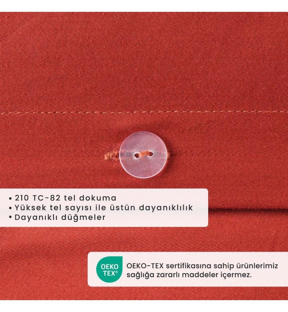 Comforter cover super king Supreme 260x240 cm - Terracotta