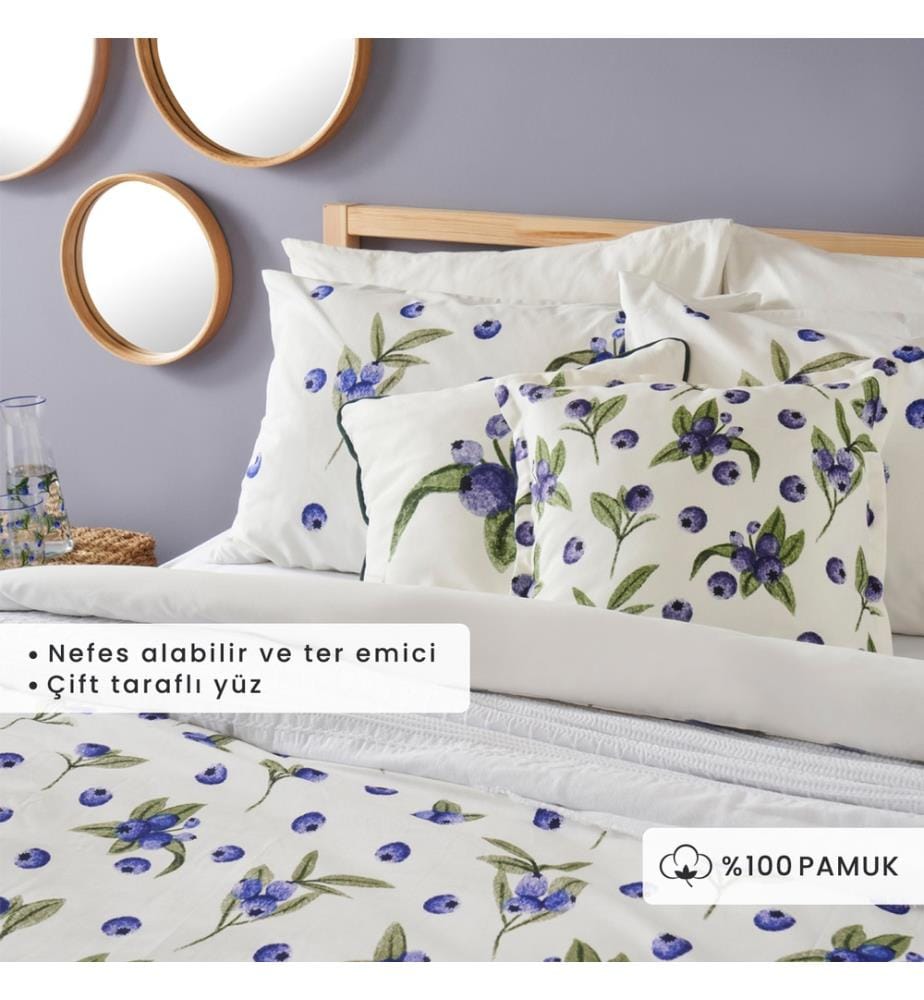 Copripiumino matrimoniale Blueberry 200x220 cm - Multicolore