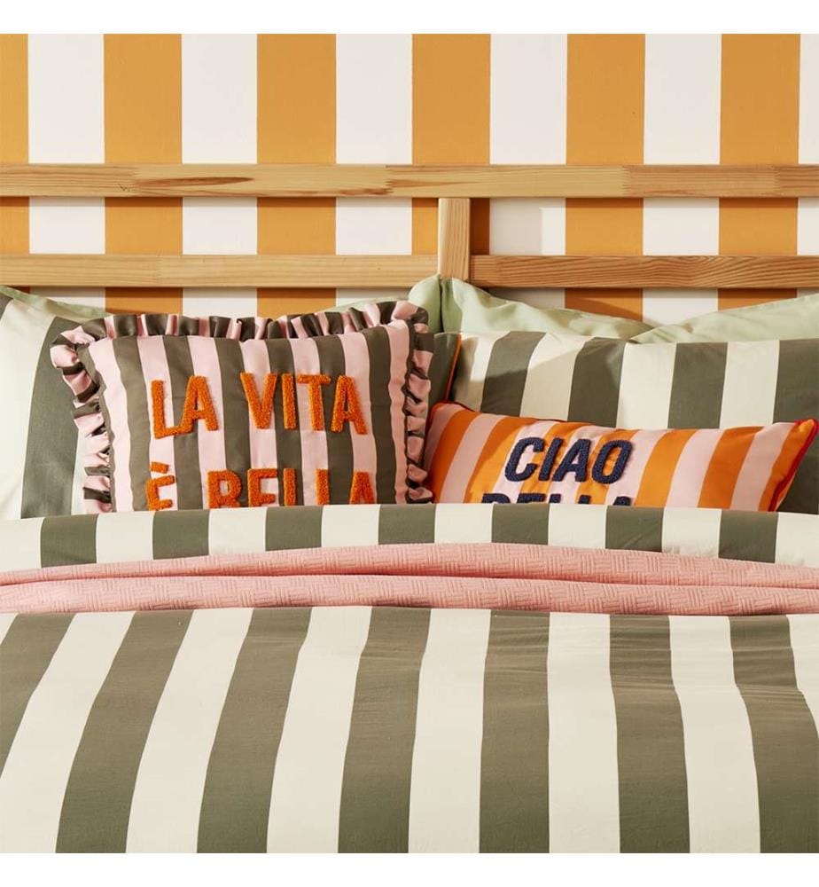 Set letto singolo Line 160 x 220 cm - Verde