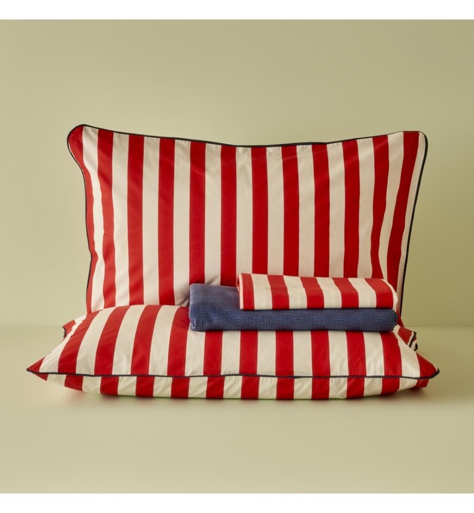 Set piqué Double Line 200x220 cm - Blu navy