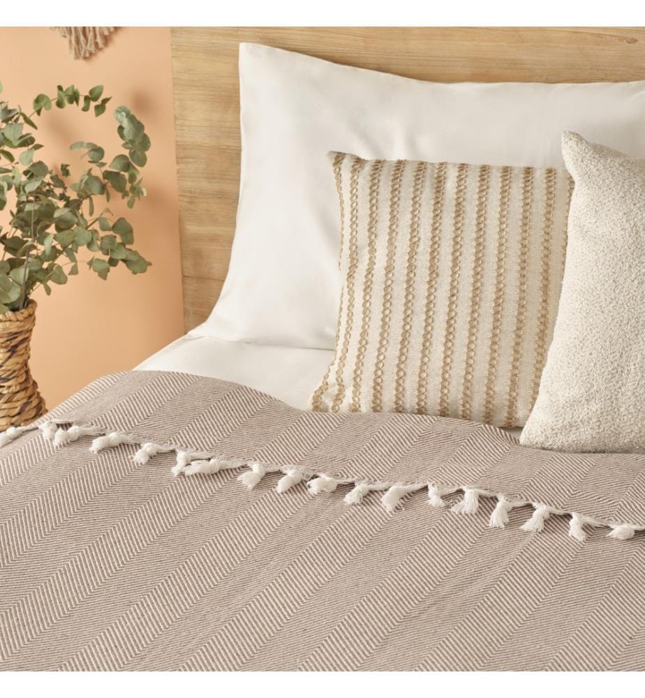 Double bedspread Nina 200x230 cm - Brown