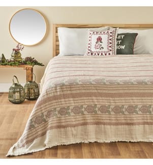 Couvre-lit double jacquard Jolly 100% coton 220x240 cm - Multicolore
