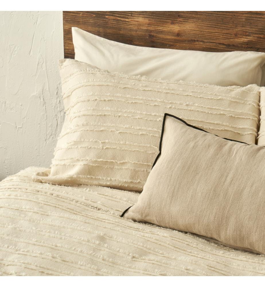 Bettüberwurf-Set Bohème 240x260 cm - Creme