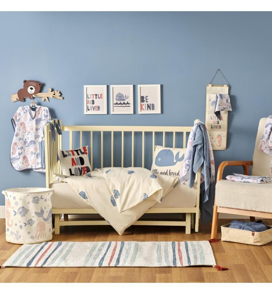 Poncho mousseline Marine 60x60 cm - Bleu