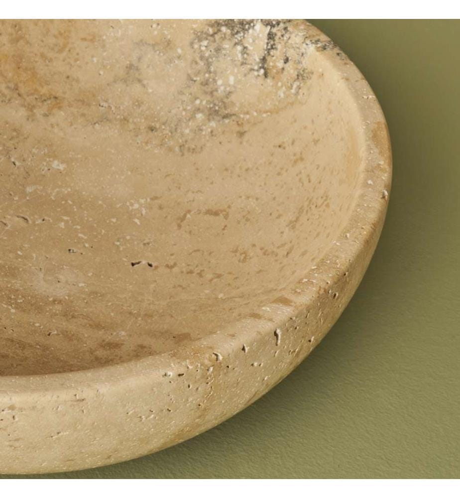 Deko-Schale aus Travertin Ephesus - 20x17 cm