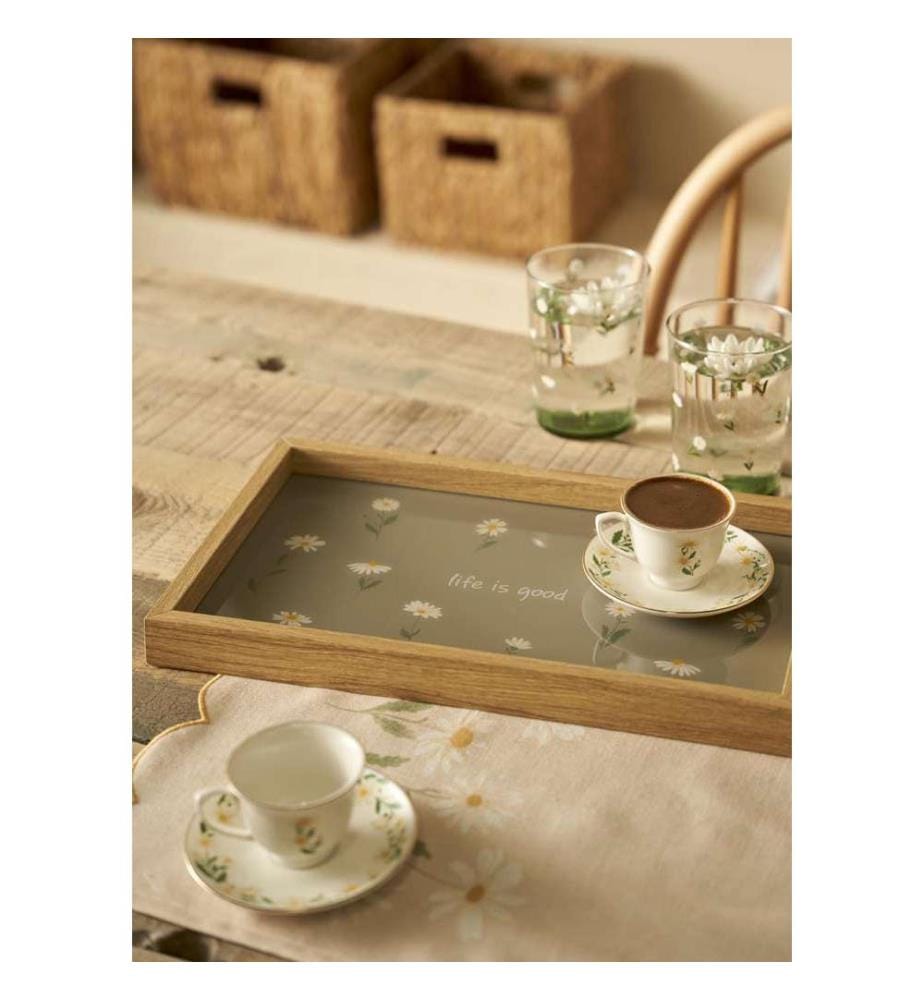 Deko-Tablett Daisy - Grün