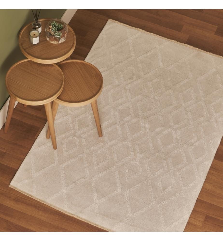 Diamant Teppich 120x180cm - Weiss