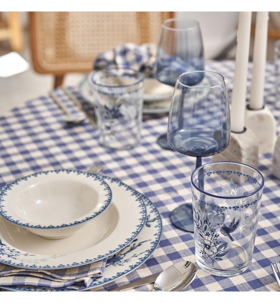 Bleu Blanc Set petit-déjeuner 26 pièces - Bleu