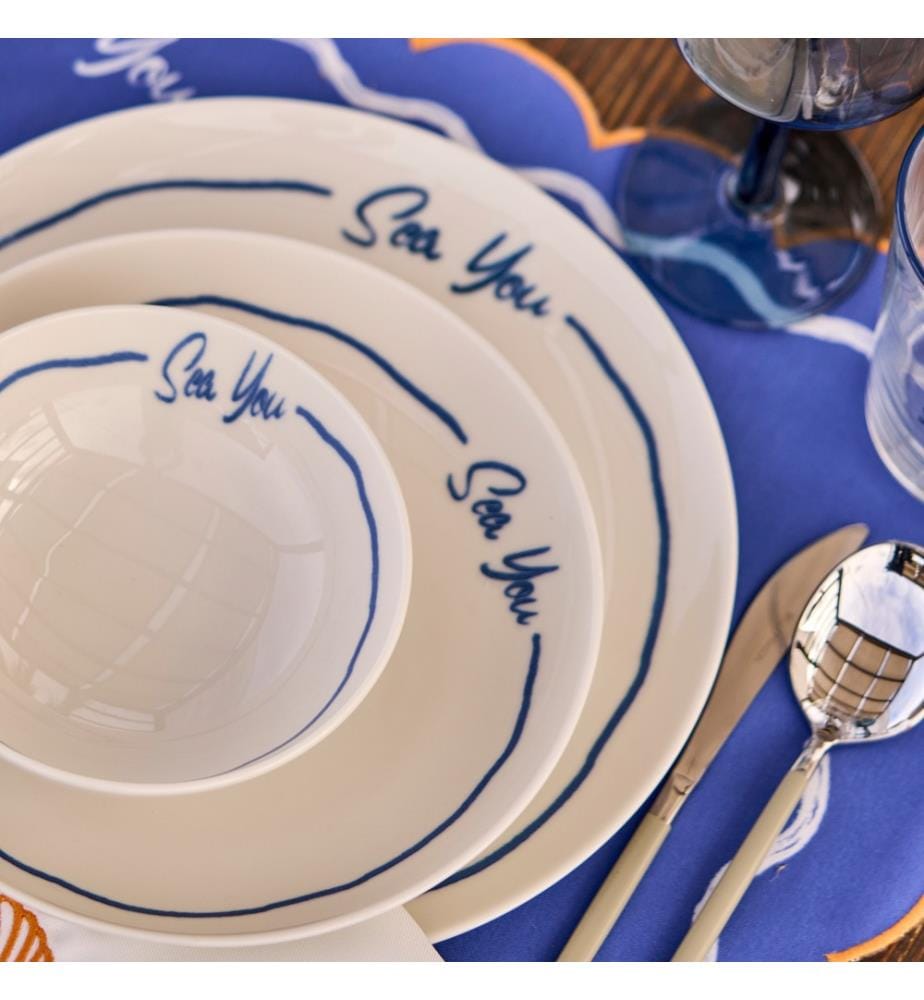 Set di stoviglie Marine 24 pezzi - Blu