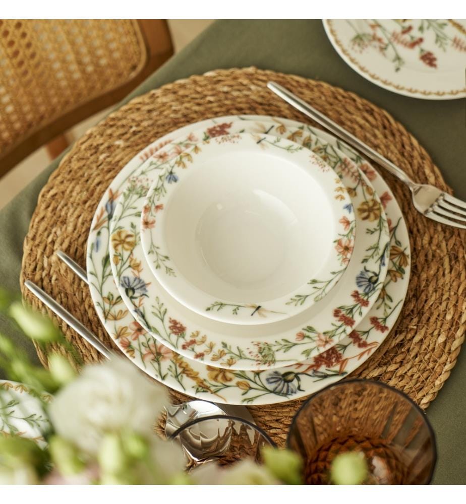 Tafelservice Flores 24-teilig - Mehrfarbig