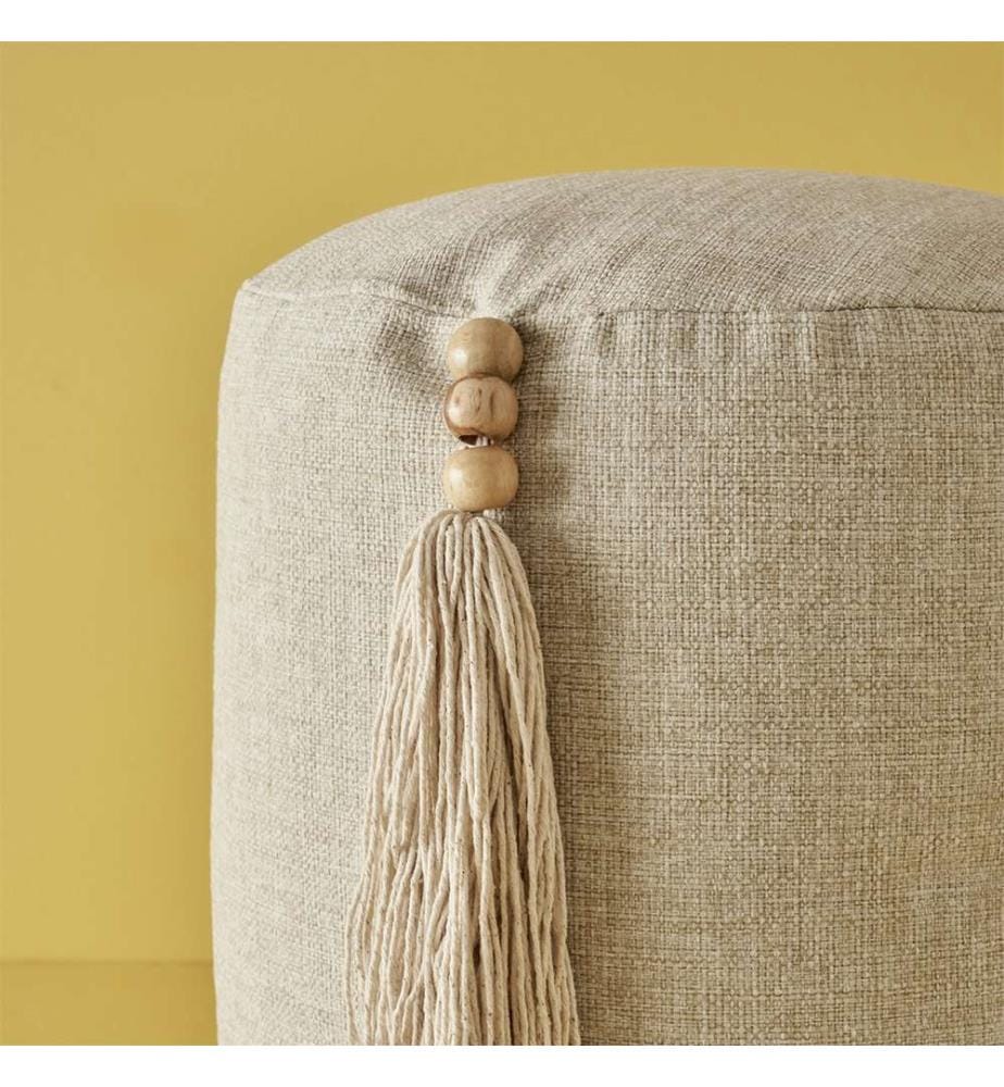 Pouf cylindrique Valer 35 x 37 cm - Gris