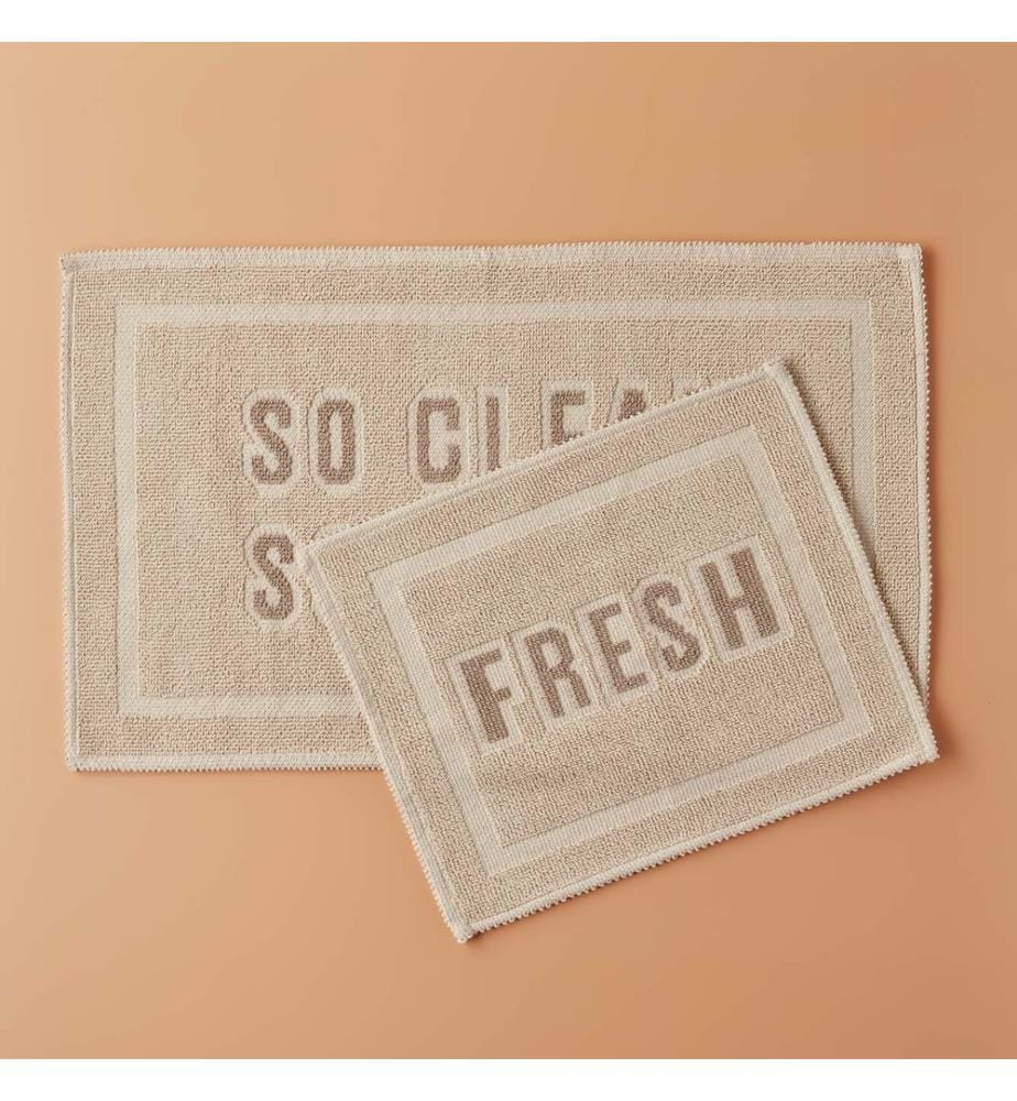 Set scopa Clean & Fresh 60x100 cm - Crema
