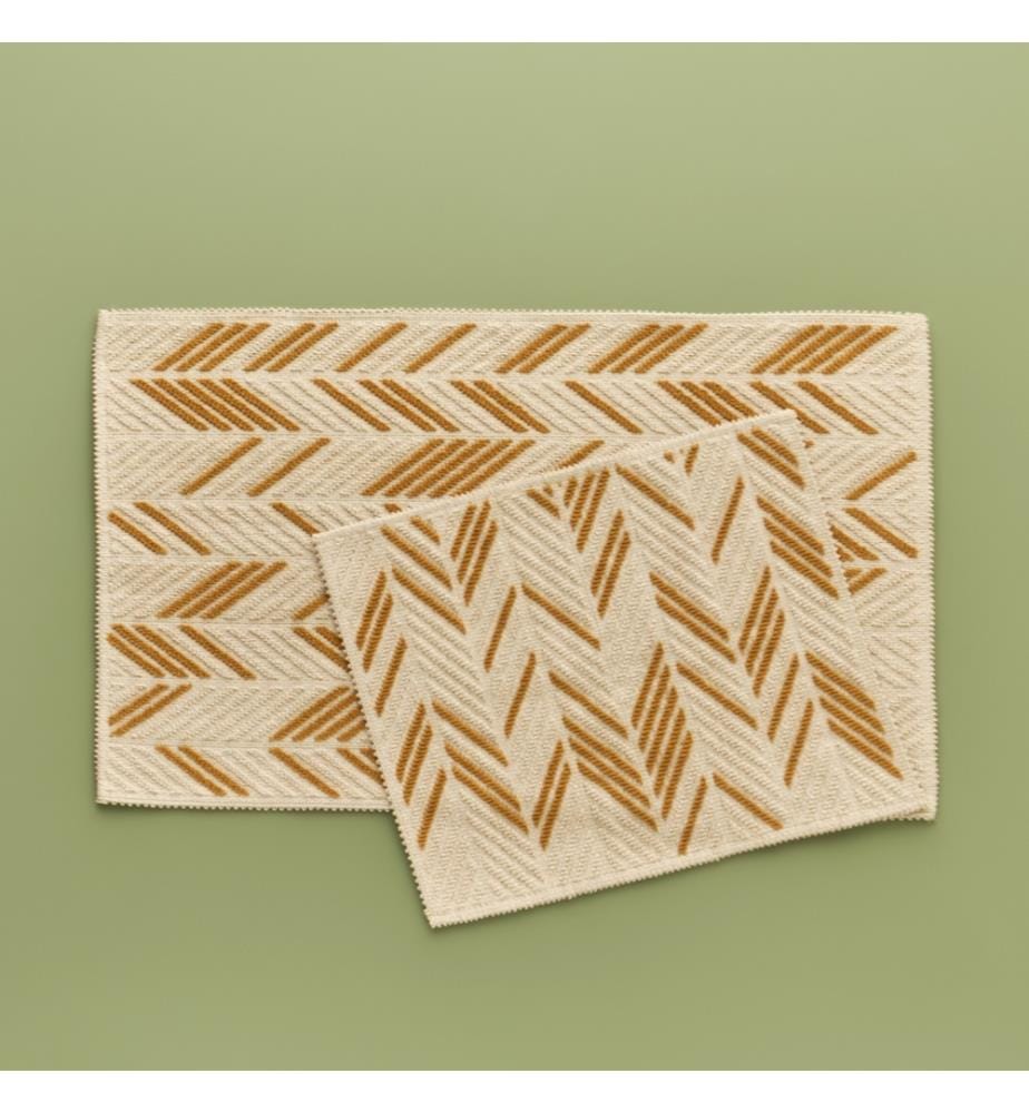Jeu de tapis d'angle 60x100 cm - Moutarde